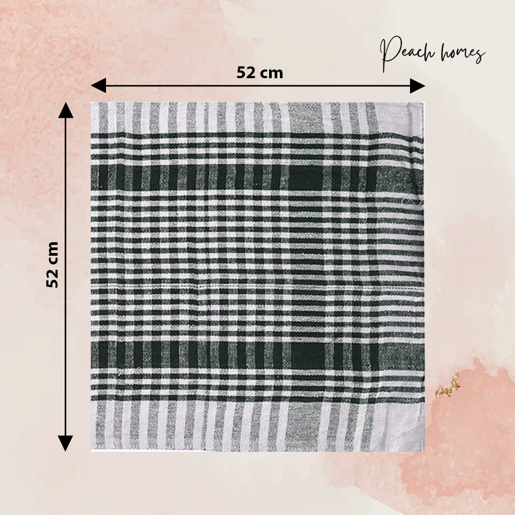 Check Style Kitchen & Cleaning Multipurpose Cloth Set of 12 (Black) – Soft, Durable, and Machine Washable