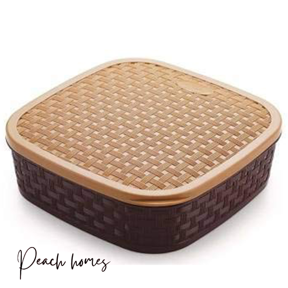 Plastic Square 7-Section Multipurpose Masala Box – Durable, Moisture-Resistant Spice Organizer, Easy to Clean, Slim Design