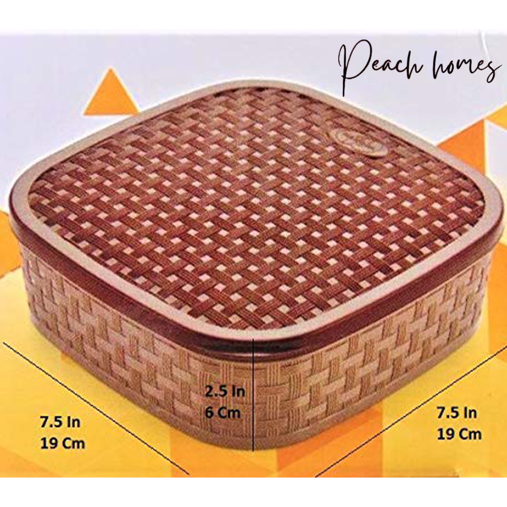 Plastic Square 7-Section Multipurpose Masala Box – Durable, Moisture-Resistant Spice Organizer, Easy to Clean, Slim Design