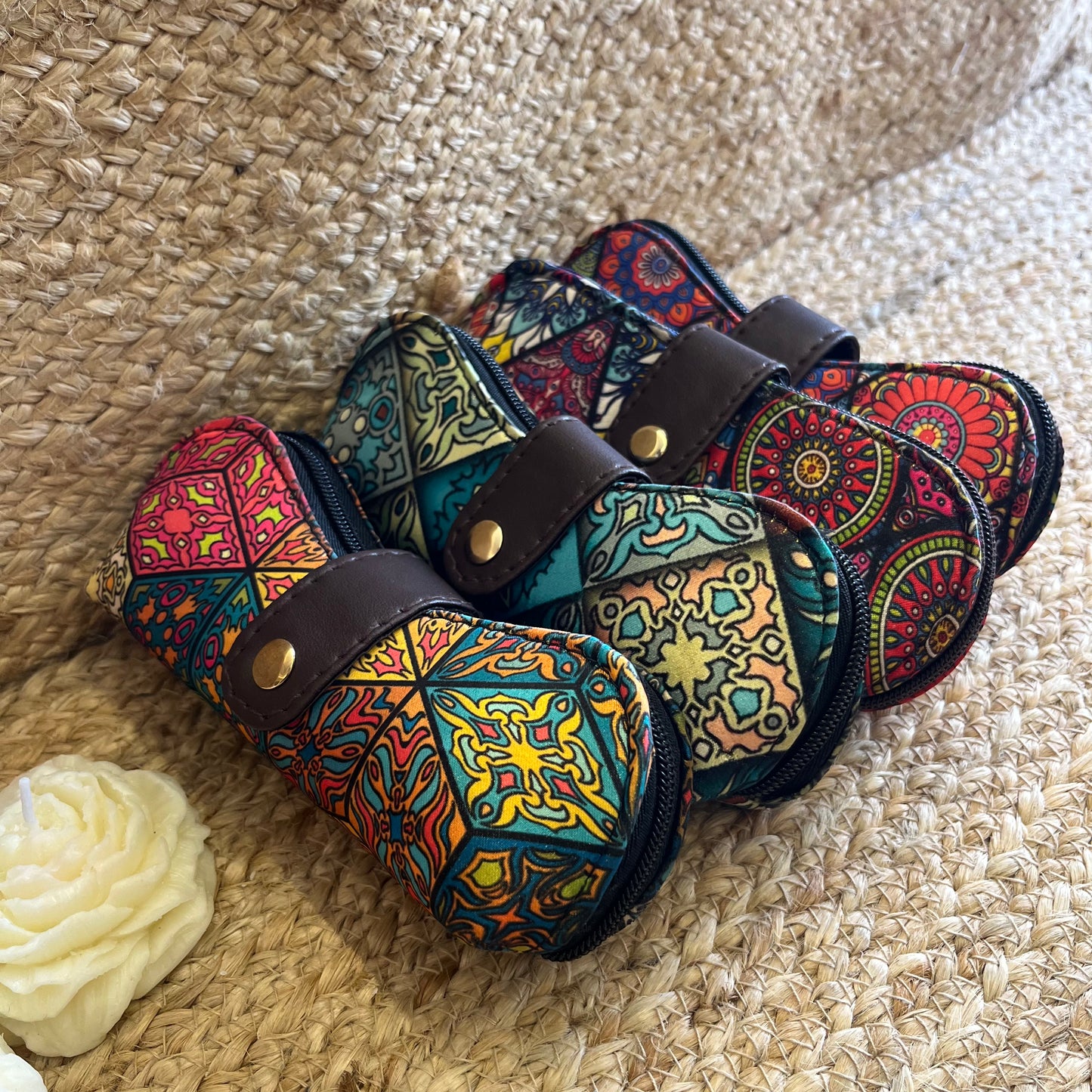 Multi Color Abstract Printed Unisex Goggle Case