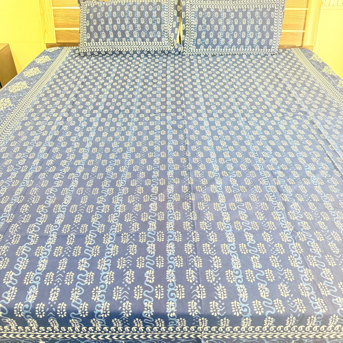 Summer Indigo Cotton Bedsheets