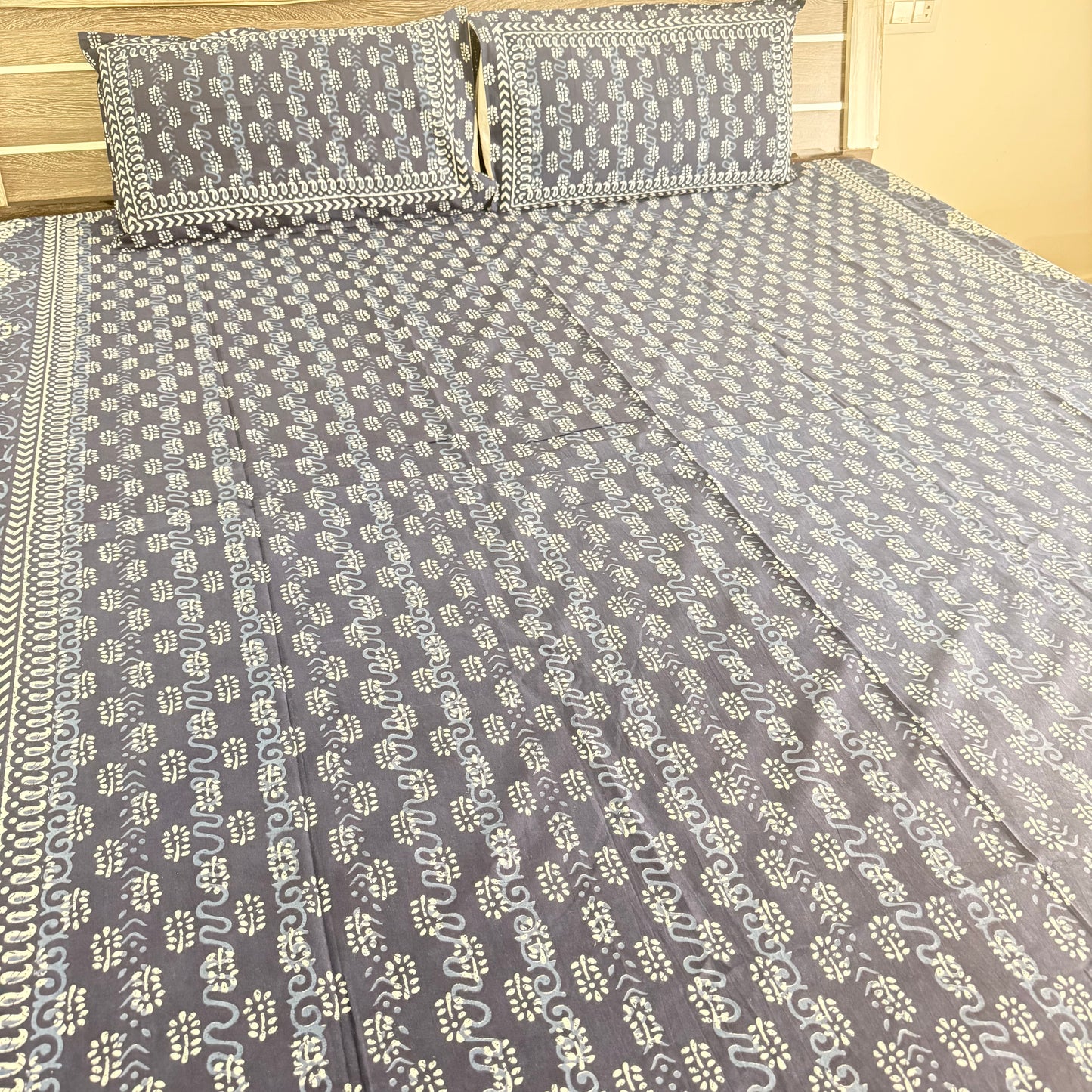 Summer Indigo Cotton Bedsheets