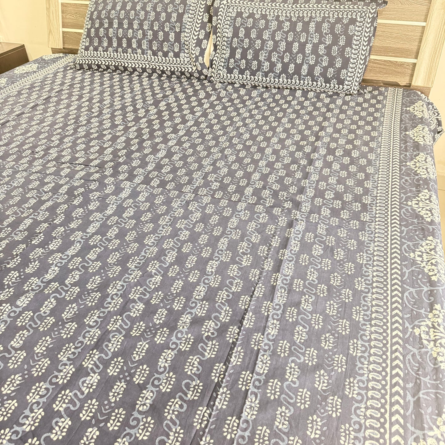 Summer Indigo Cotton Bedsheets