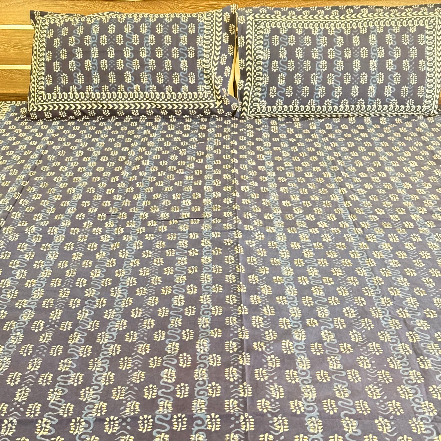 Summer Indigo Cotton Bedsheets