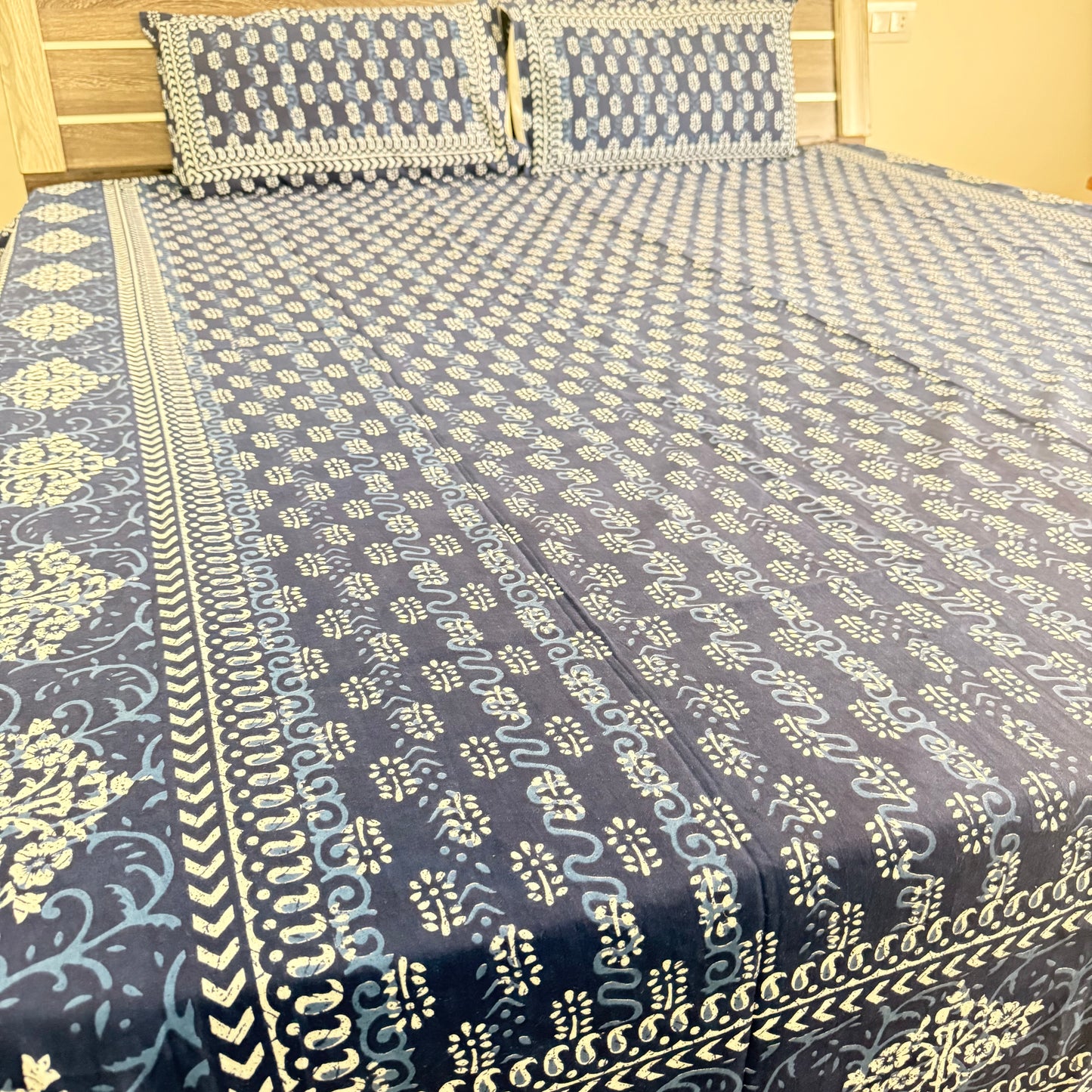 Summer Indigo Cotton Bedsheets