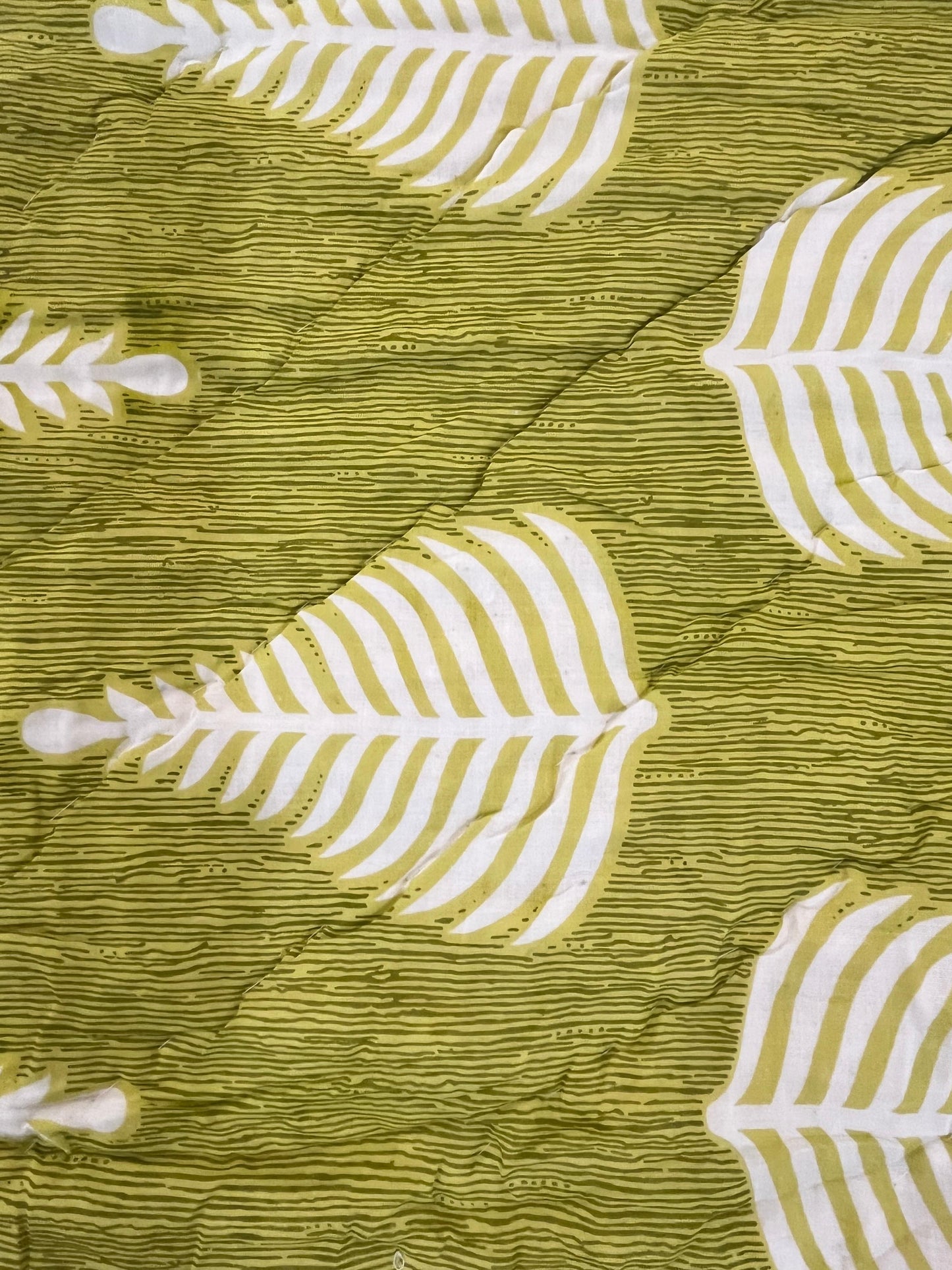 Sea Green Floral Double Reversible Quilt