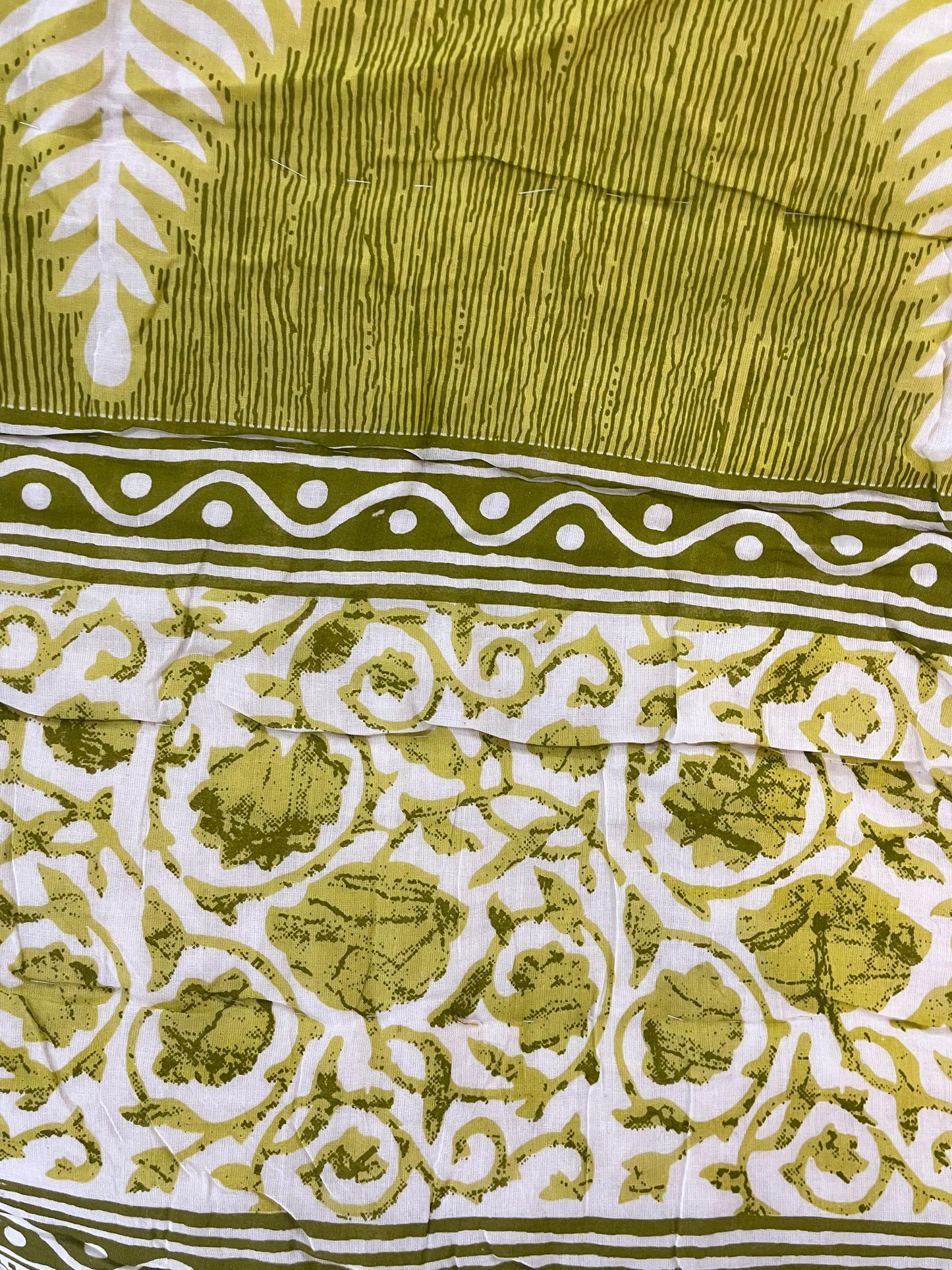 Sea Green Floral Double Reversible Quilt