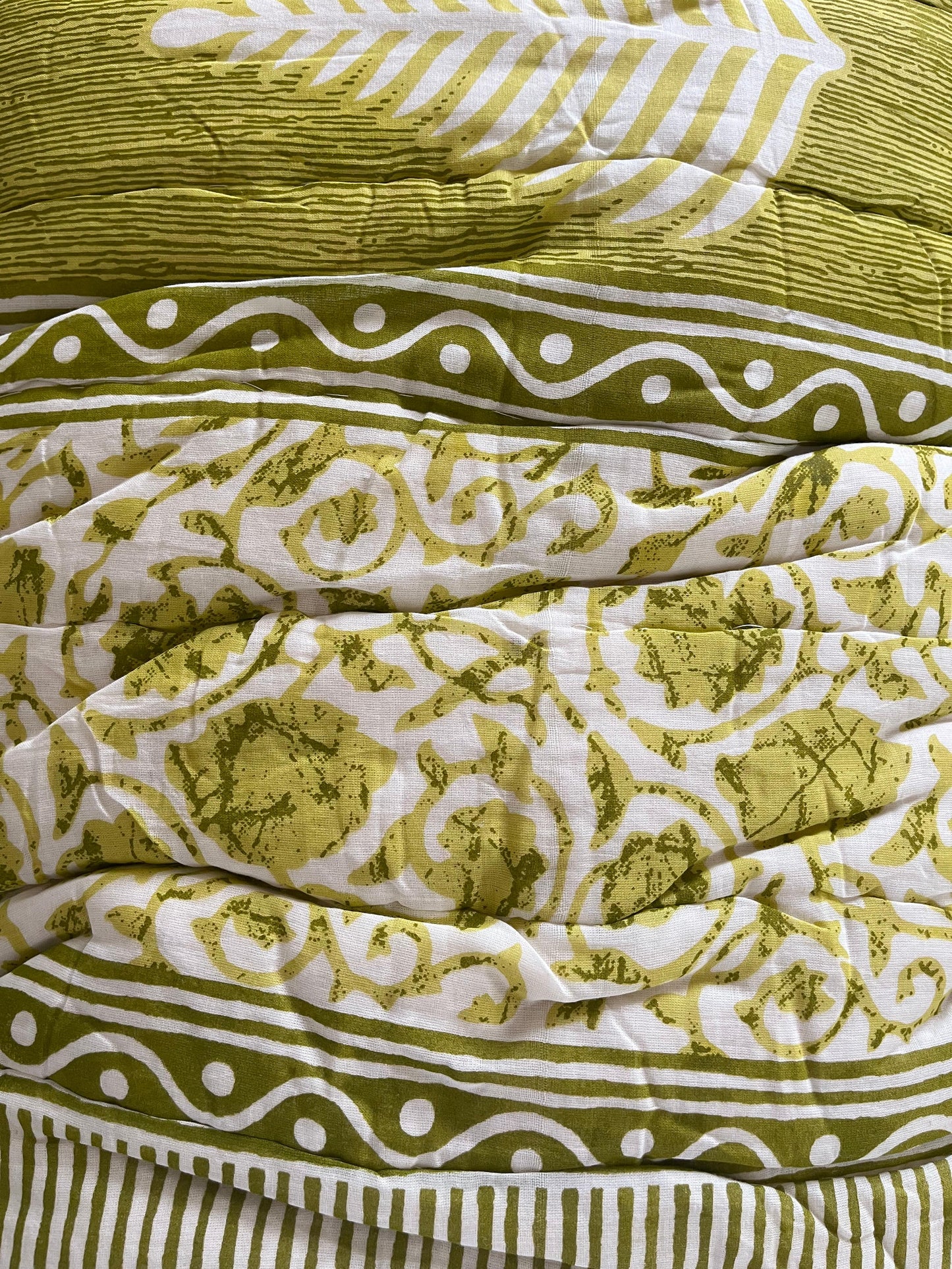 Sea Green Floral Double Reversible Quilt