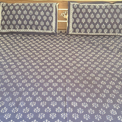 Preety Cotton Indigo Bedsheet