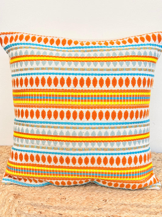 Orange Decorative Jacquard Cushion Cover – Stylish Home Décor Accent for Living Spaces