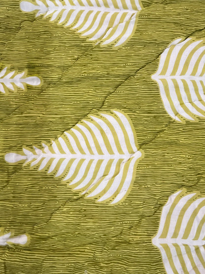 Sea Green Floral Double Reversible Quilt