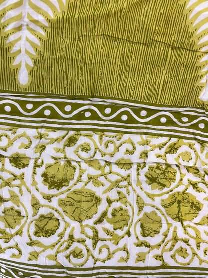 Sea Green Floral Double Reversible Quilt