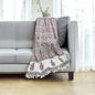 Red Floral White Color Premium Handblock TNT Throws
