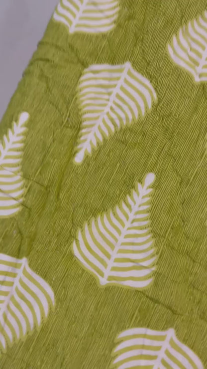 Sea Green Floral Double Reversible Quilt